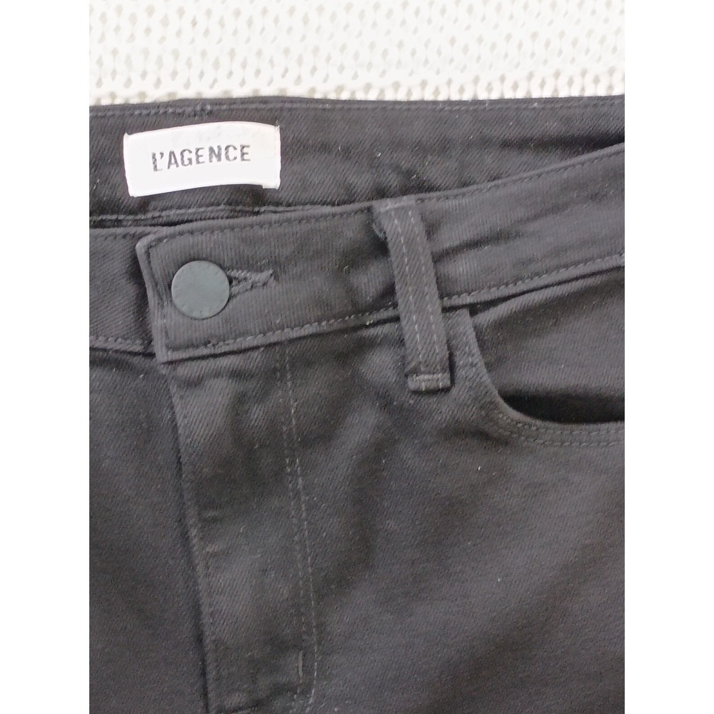 L'AGENCE SERA NWOT High Rise Bootcut Jeans Saturated‎ Black 30x30 Flare USA $298 - Picture 4 of 12